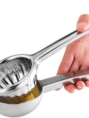 Stainless Steel Handheld Citrus Juicer - Silver